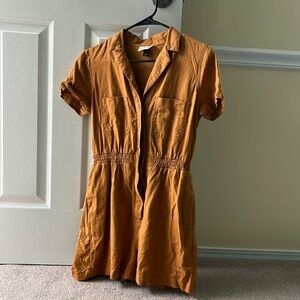 Cute Button-Up Romper With Pockets